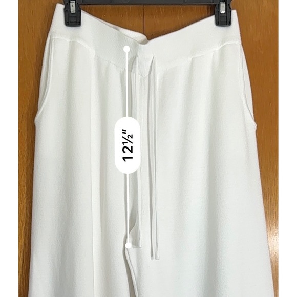 Cyrus Women Wide Leg Jogger Sweatpant White Drawstring Size M Thick High Quality - Picture 5 of 8
